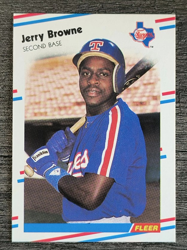 1988 Fleer #462B Jerry Browne COR/Posed with bat