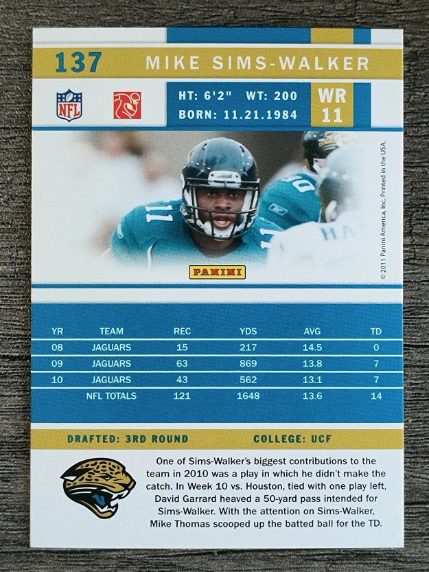 2011 Score #137 Mike Sims-Walker