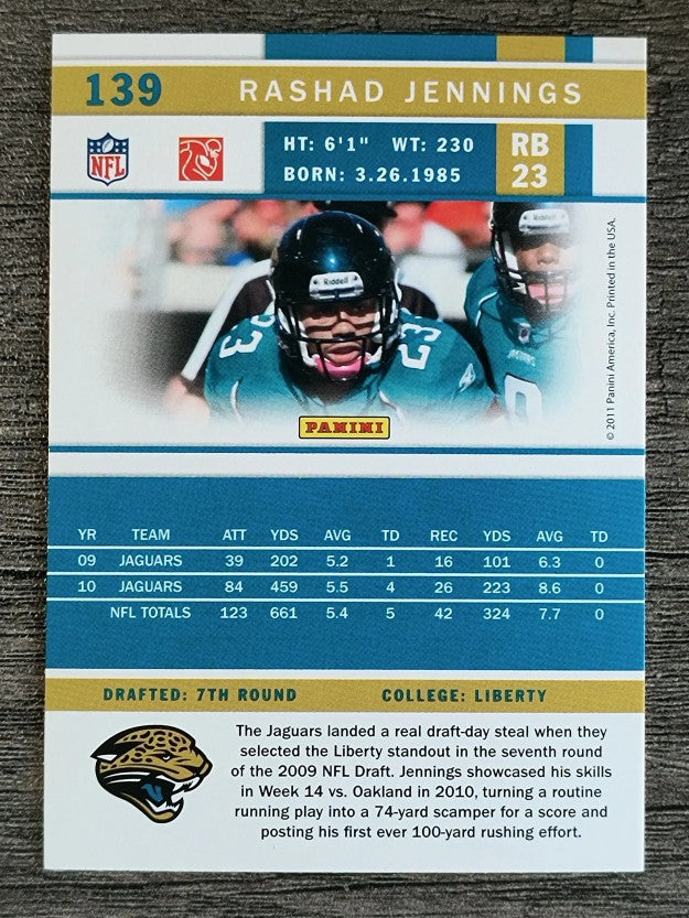 2011 Score #139 Rashad Jennings