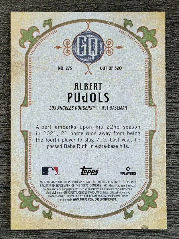 2022 Topps Gypsy Queen #275 Albert Pujols
