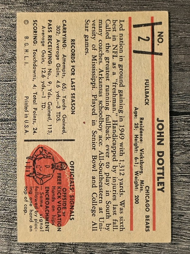 1953 Bowman #2 John Dottley (EX)