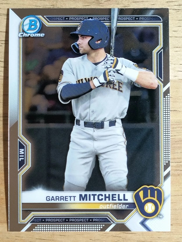 2021 Bowman Chrome Prospects #BCP129 Garrett Mitchell