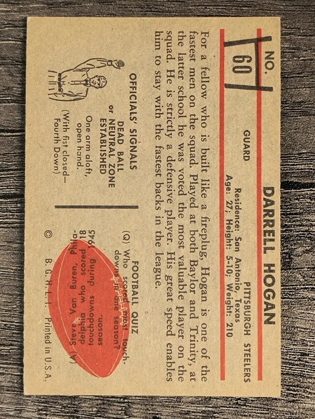 1953 Bowman #60 Darrell Hogan (EX)