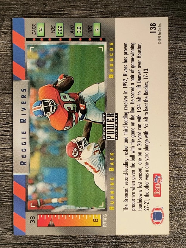 1993 Power #138 Reggie Rivers RC