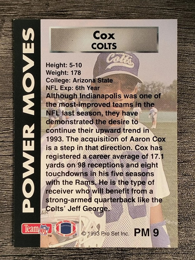 1993 Power Moves #PM9 Aaron Cox
