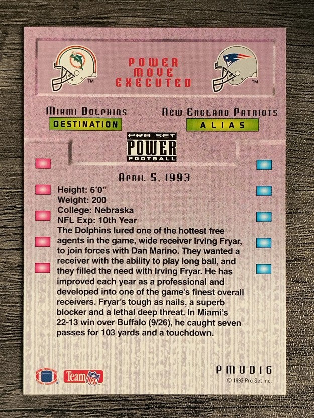 1993 Power Update Moves #16 Irving Fryar