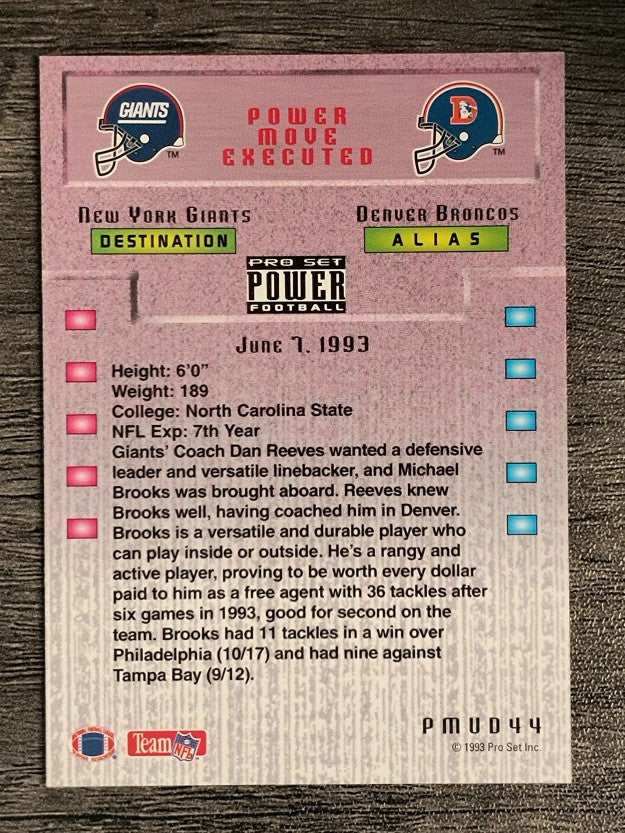 1993 Power Update Moves Gold #44 Michael Brooks