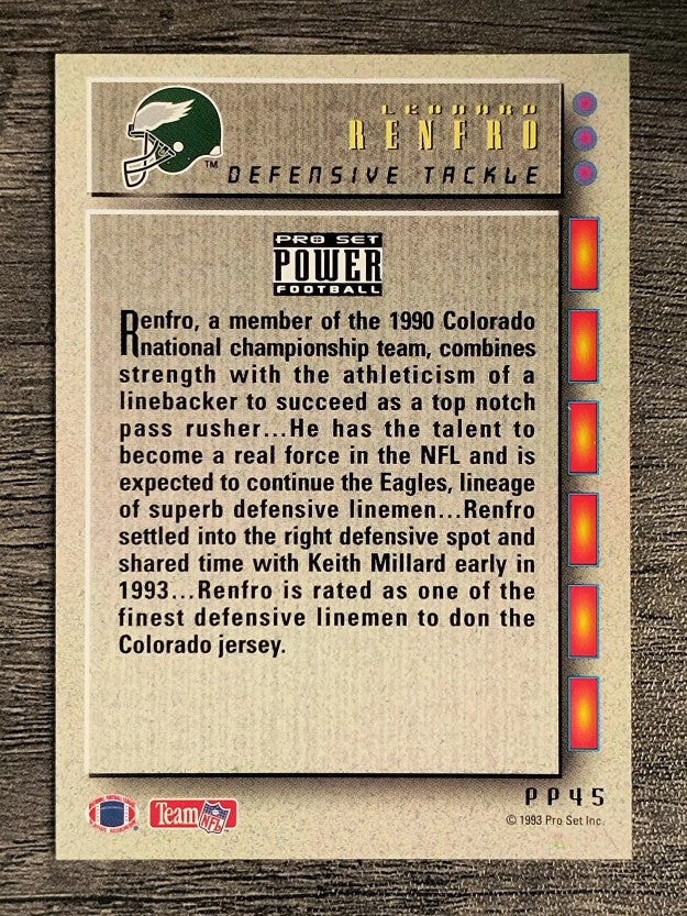 1993 Power Update Prospects #45 Leonard Renfro RC
