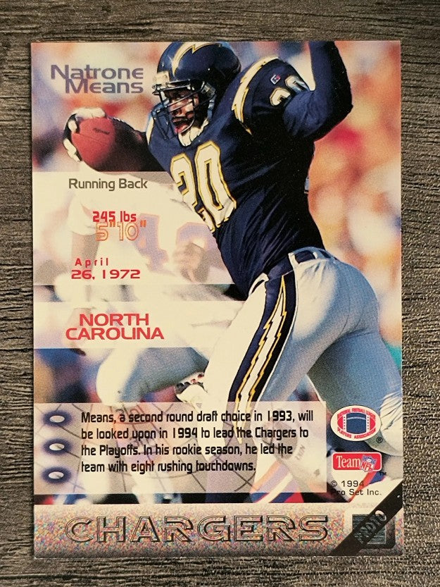 1994 Pro Set National Promos #7 Natrone Means/Power, Nov. Tuff Stuff