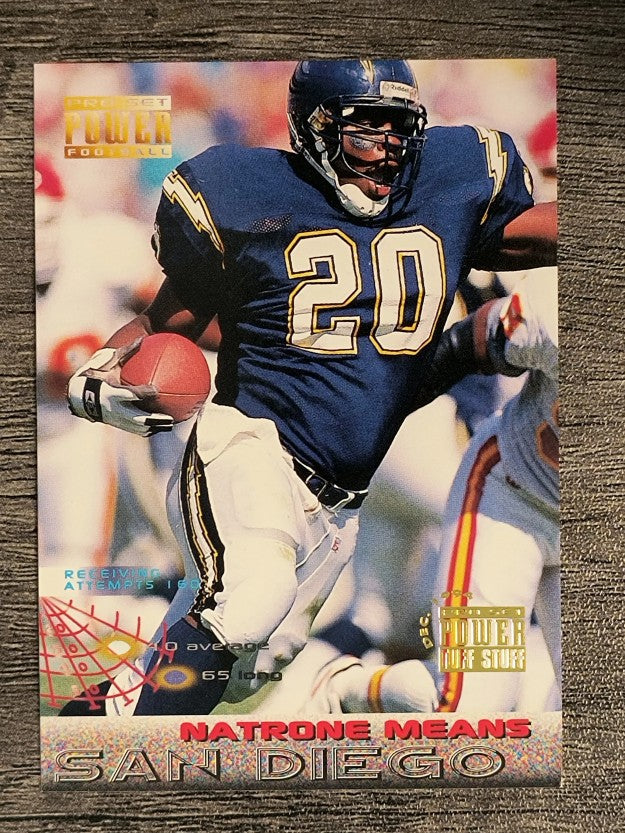 1994 Pro Set National Promos #7 Natrone Means/Power, Nov. Tuff Stuff