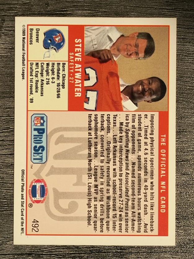 1989 Pro Set #492 Steve Atwater RC (NM)