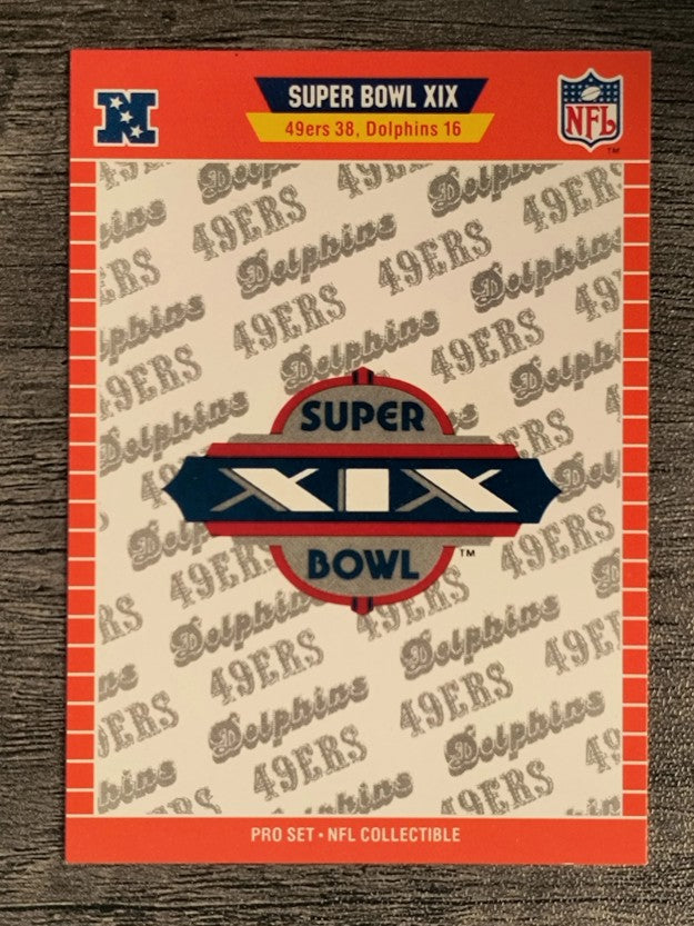1989 Pro Set Super Bowl Logos #19 Super Bowl XIX