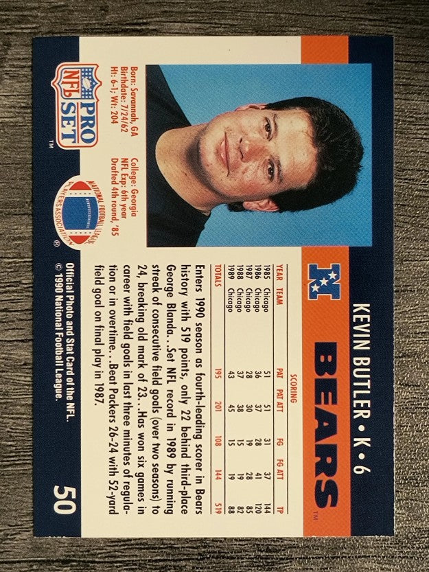 1990 Pro Set #50 Kevin Butler