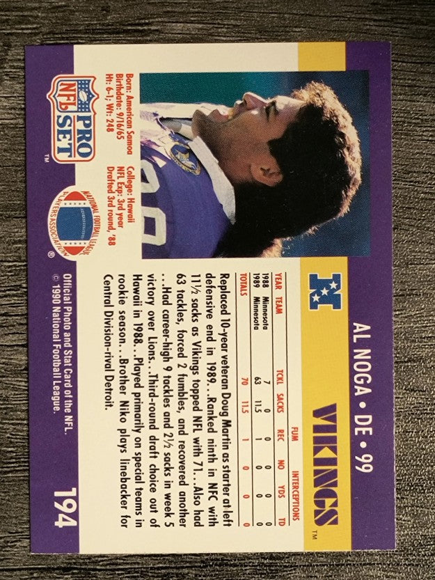 1990 Pro Set #194 Al Noga