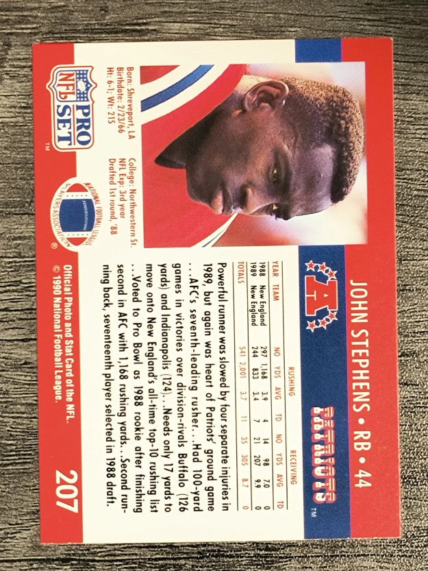 1990 Pro Set #207 John Stephens