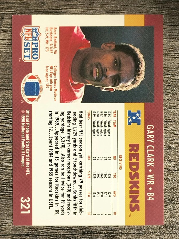 1990 Pro Set #321 Gary Clark
