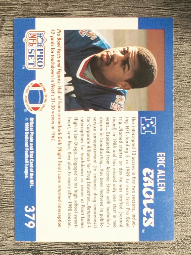 1990 Pro Set #379 Eric Allen PB