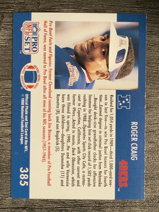 1990 Pro Set #385 Roger Craig PB
