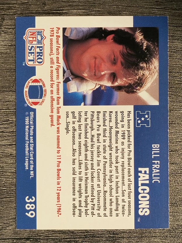 1990 Pro Set #389 Bill Fralic PB