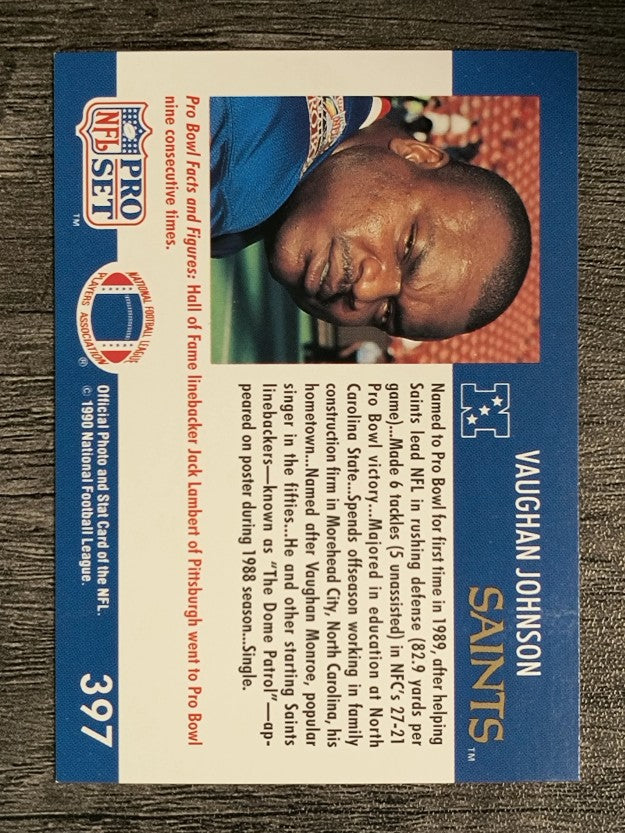 1990 Pro Set #397 Vaughan Johnson PB