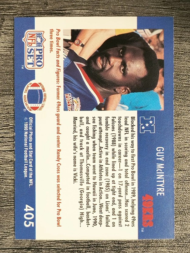 1990 Pro Set #405 Guy McIntyre PB