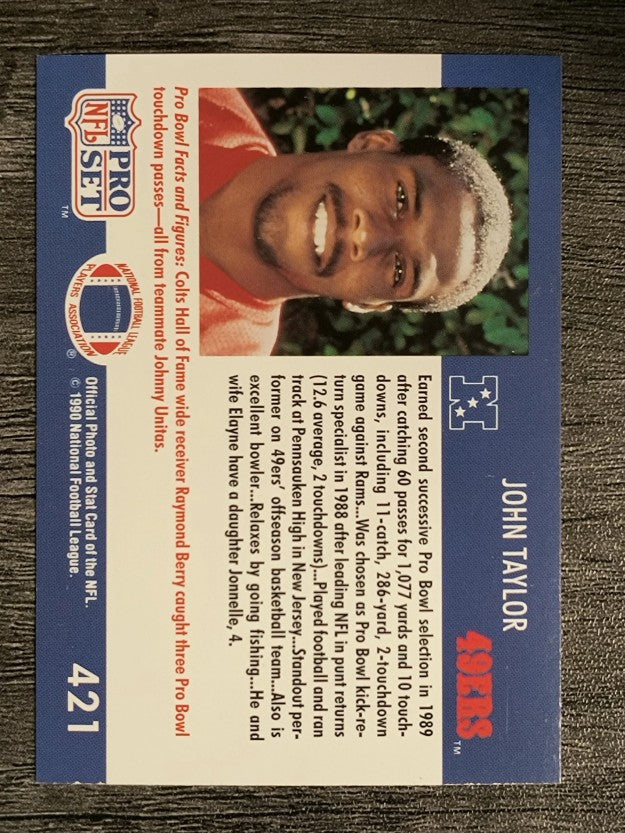 1990 Pro Set #421 John Taylor PB