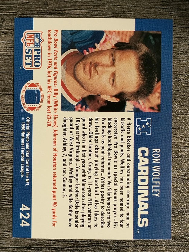 1990 Pro Set #424 Ron Wolfley PB