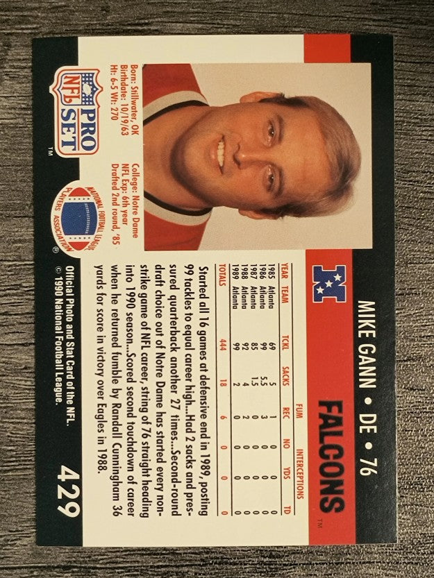 1990 Pro Set #429 Mike Gann