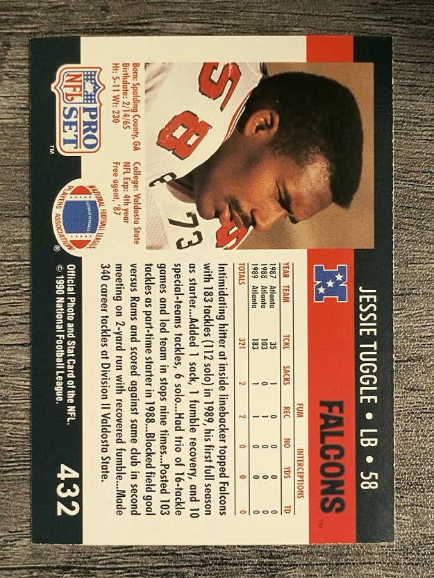 1990 Pro Set #432 Jessie Tuggle RC