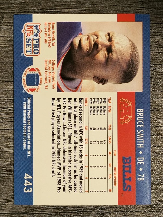 1990 Pro Set #443 Bruce Smith