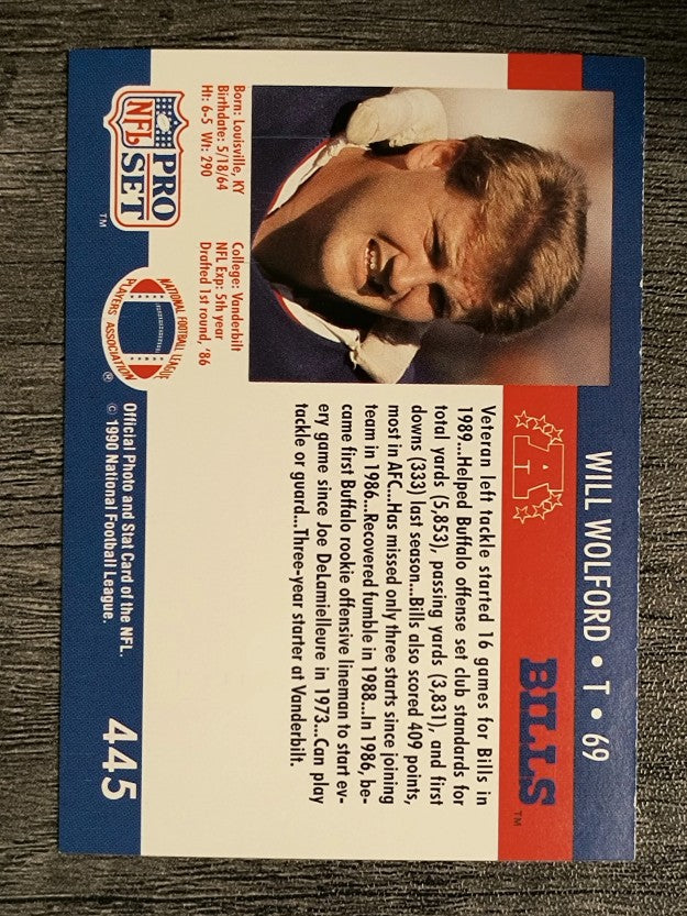 1990 Pro Set #445 Will Wolford