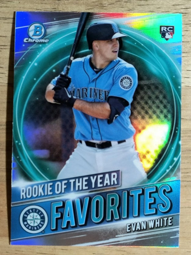 2021 Bowman Chrome Rookie of the Year Favorites Refractors #RRYEW Evan White
