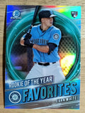 2021 Bowman Chrome Rookie of the Year Favorites Refractors #RRYEW Evan White