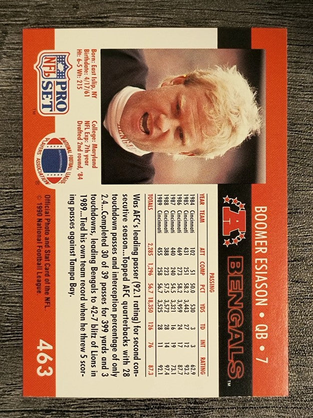1990 Pro Set #463 Boomer Esiason