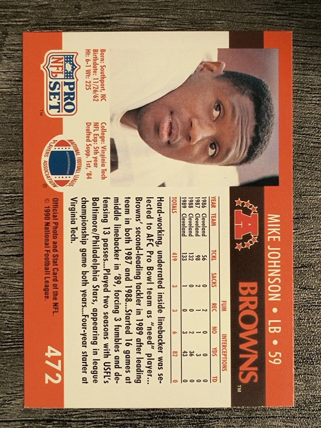 1990 Pro Set #472 Mike Johnson