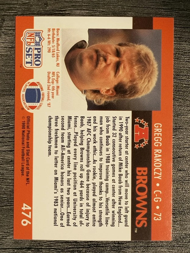 1990 Pro Set #476 Gregg Rakoczy RC