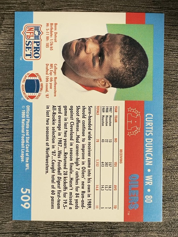 1990 Pro Set #509 Curtis Duncan