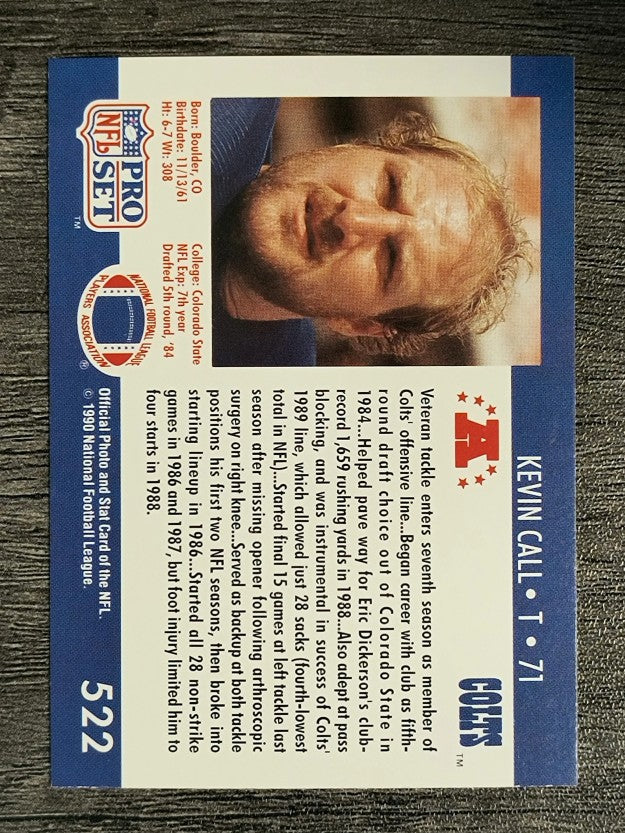 1990 Pro Set #522 Kevin Call