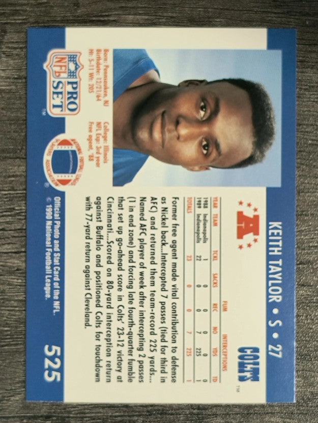 1990 Pro Set #525 Keith Taylor