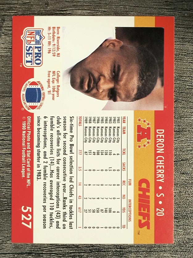 1990 Pro Set #527 Deron Cherry