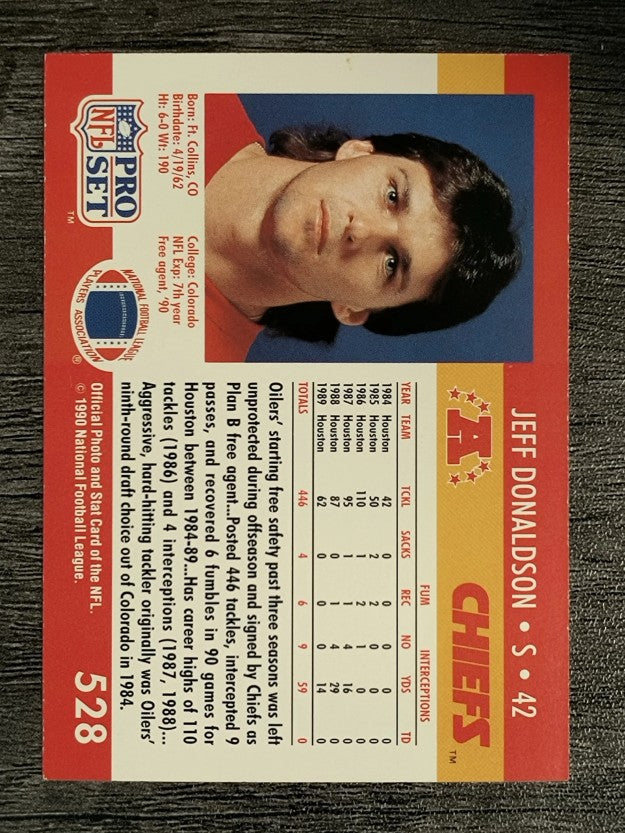 1990 Pro Set #528 Jeff Donaldson
