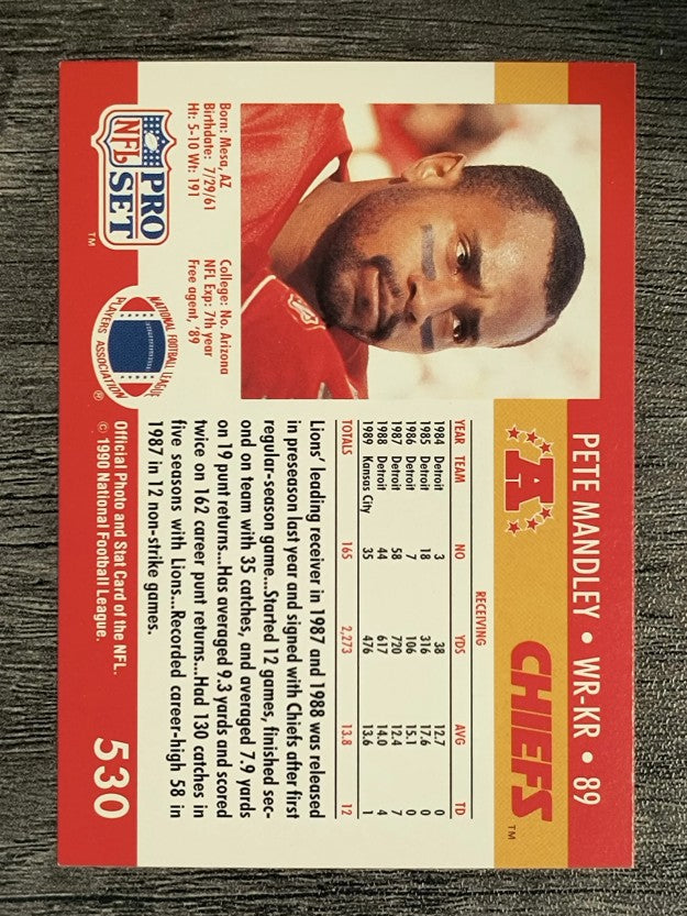 1990 Pro Set #530 Pete Mandley