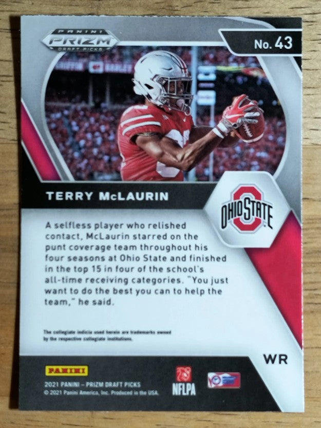 2021 Panini Prizm Draft Picks #43 Terry McLaurin