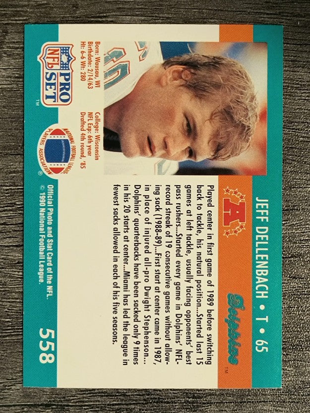 1990 Pro Set #558 Jeff Dellenbach RC