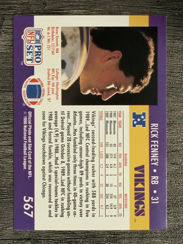 1990 Pro Set #567 Rick Fenney