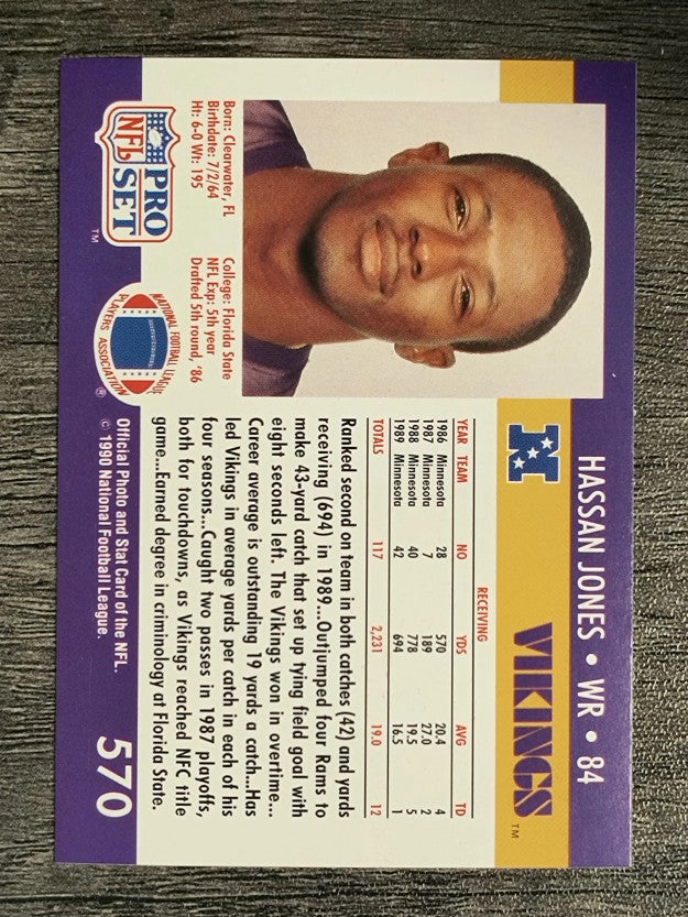 1990 Pro Set #570 Hassan Jones