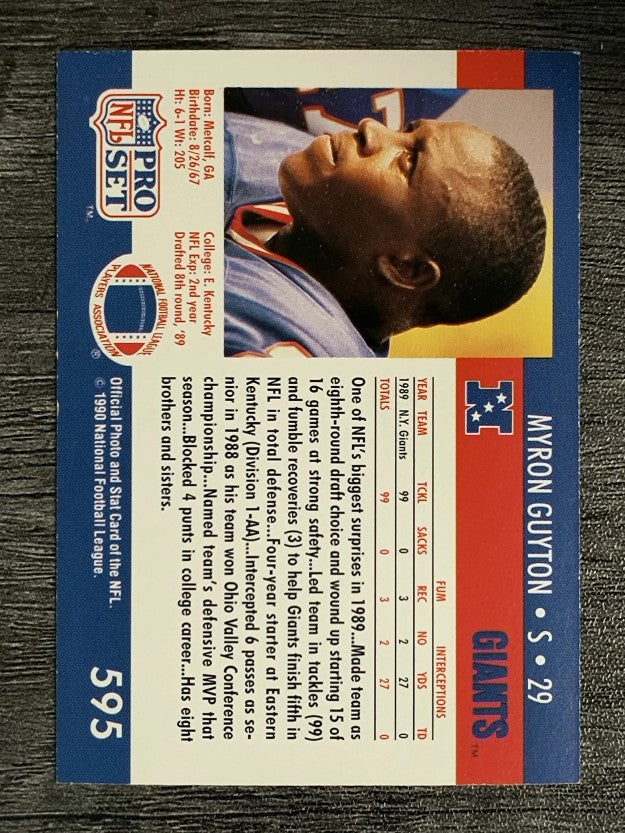 1990 Pro Set #595 Myron Guyton