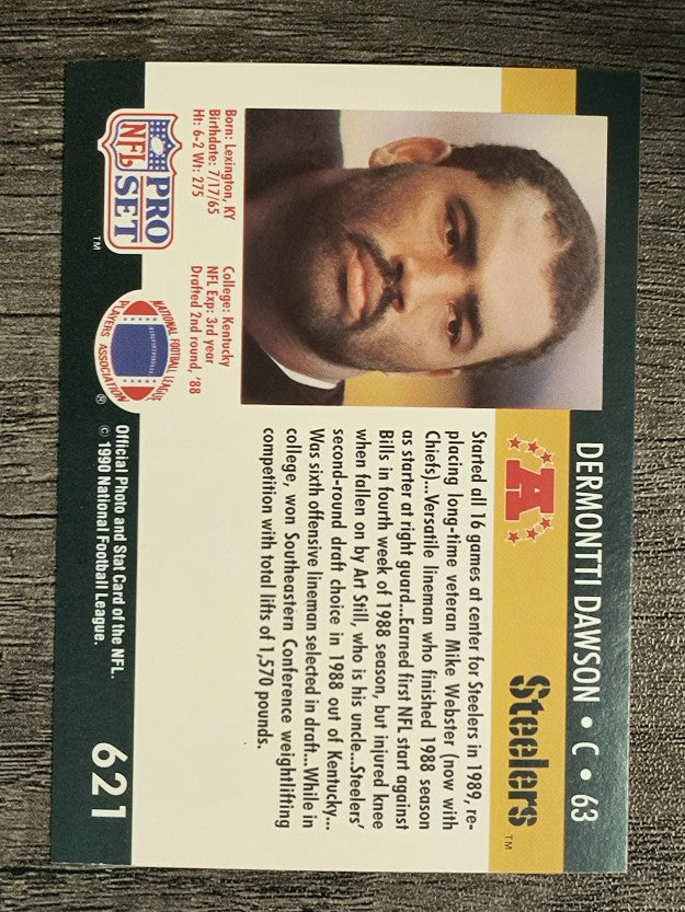 1990 Pro Set #621 Dermontti Dawson