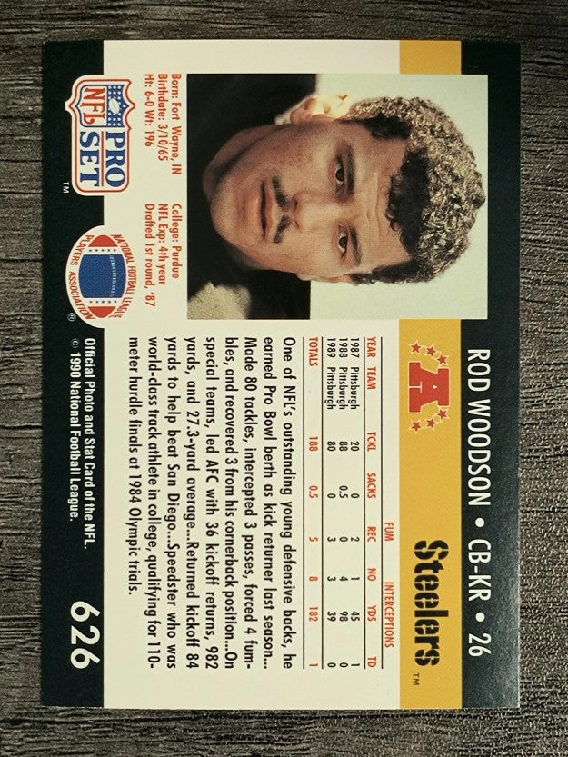 1990 Pro Set #626 Rod Woodson