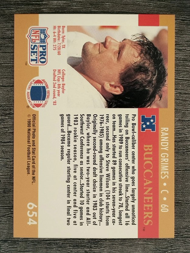 1990 Pro Set #654 Randy Grimes